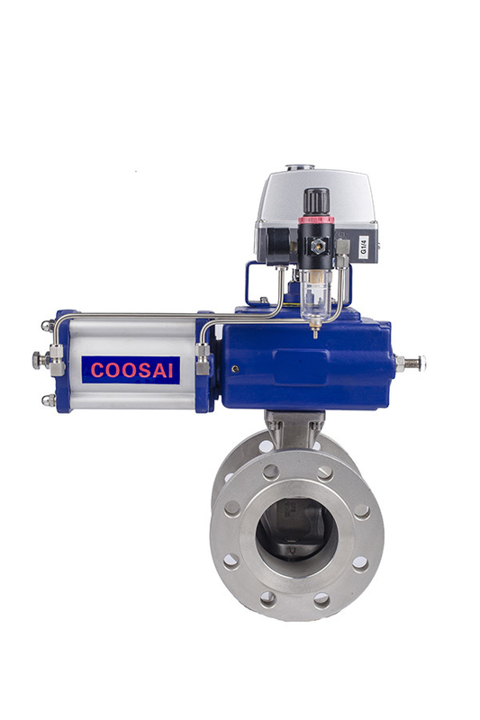DN250 V Notch Ball Valve With Flange Connection And PTFE Seat