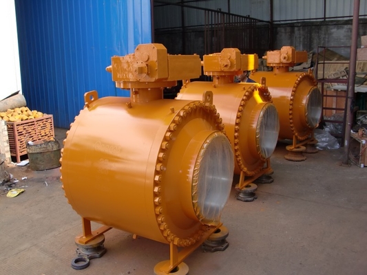 Double Block Soft Seat Trunnion Ball Valve for 16 Inch Pipes and High Standards