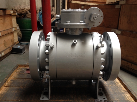 Double Block Soft Seat Trunnion Ball Valve for 16 Inch Pipes and High Standards