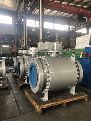 Double Block Soft Seat Trunnion Ball Valve for 16 Inch Pipes and High Standards