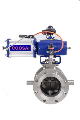 1''-10'' DN25-DN250 Hamurlu Kağıt İlaç İçecek Gıda için Segment Küresel Vana Sıcaklık Aralığı -20C İla 200C
